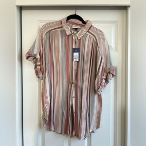 Universal Thread Striped Multicolor Button Down Shirt